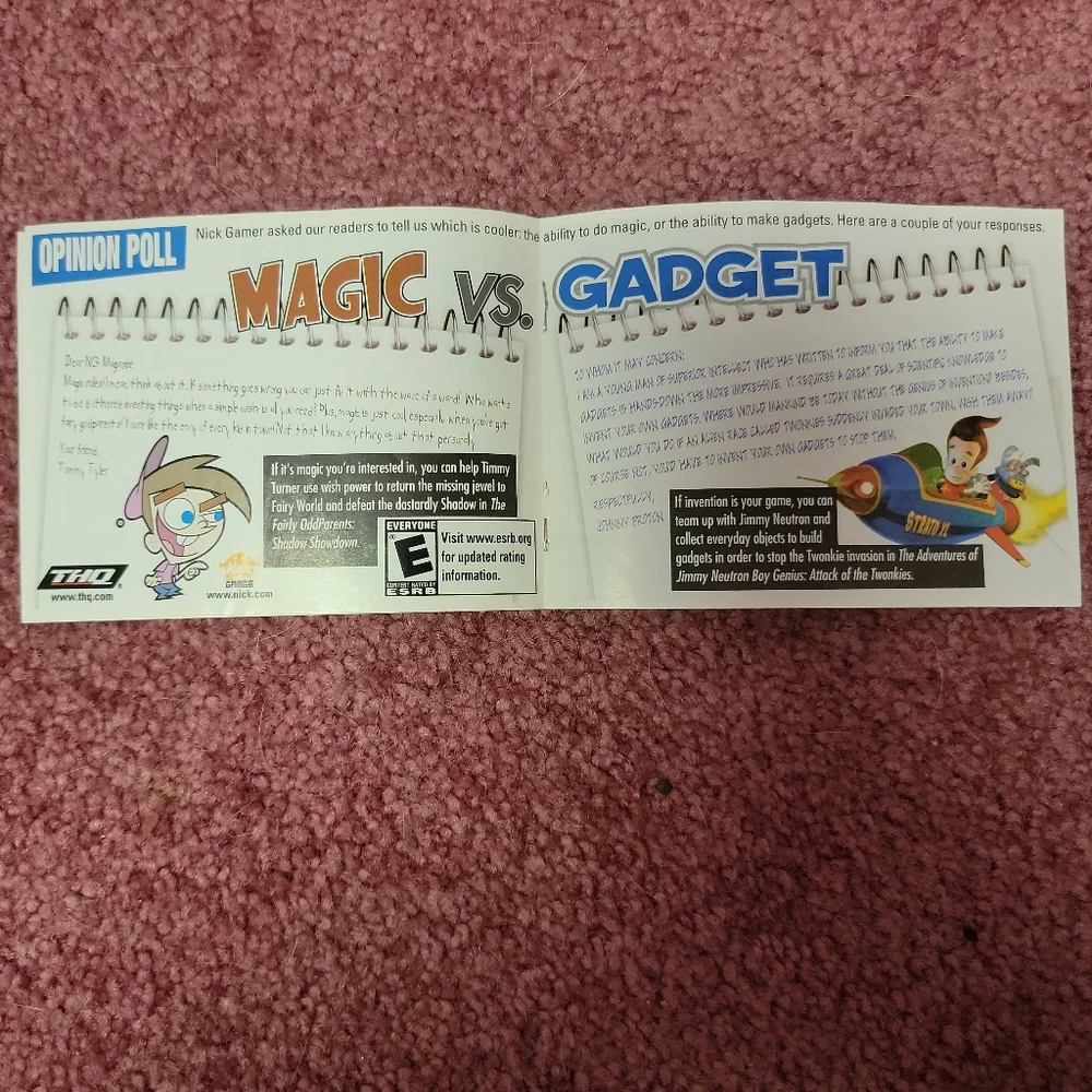 Nick Gamer Magazine Thq Mini Insert #104352